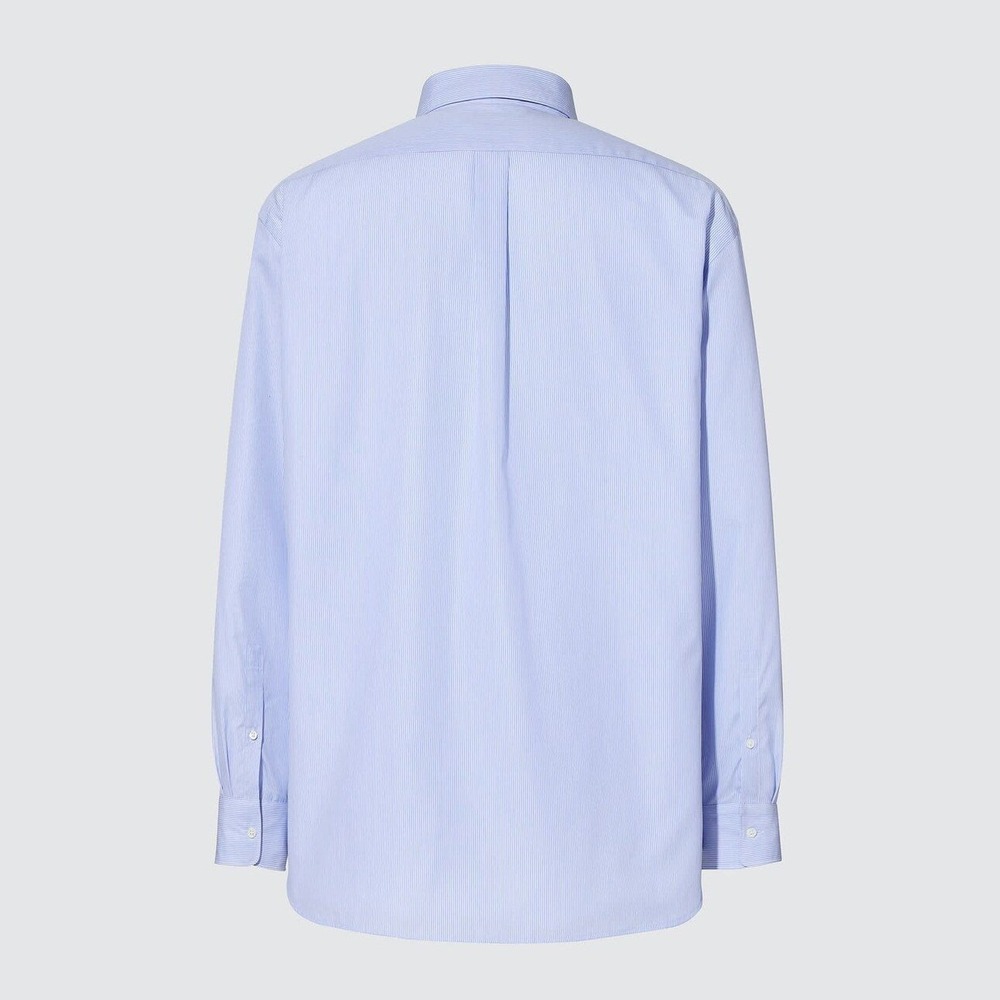 Jil Sander +J Supima Cotton Button Up Long-Sleeve Shirt Men XS Microstripe Blue - Picture 7 of 15